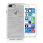 Wholesale iPhone 7 Plus Hard Armor Hybrid Case (Silver)